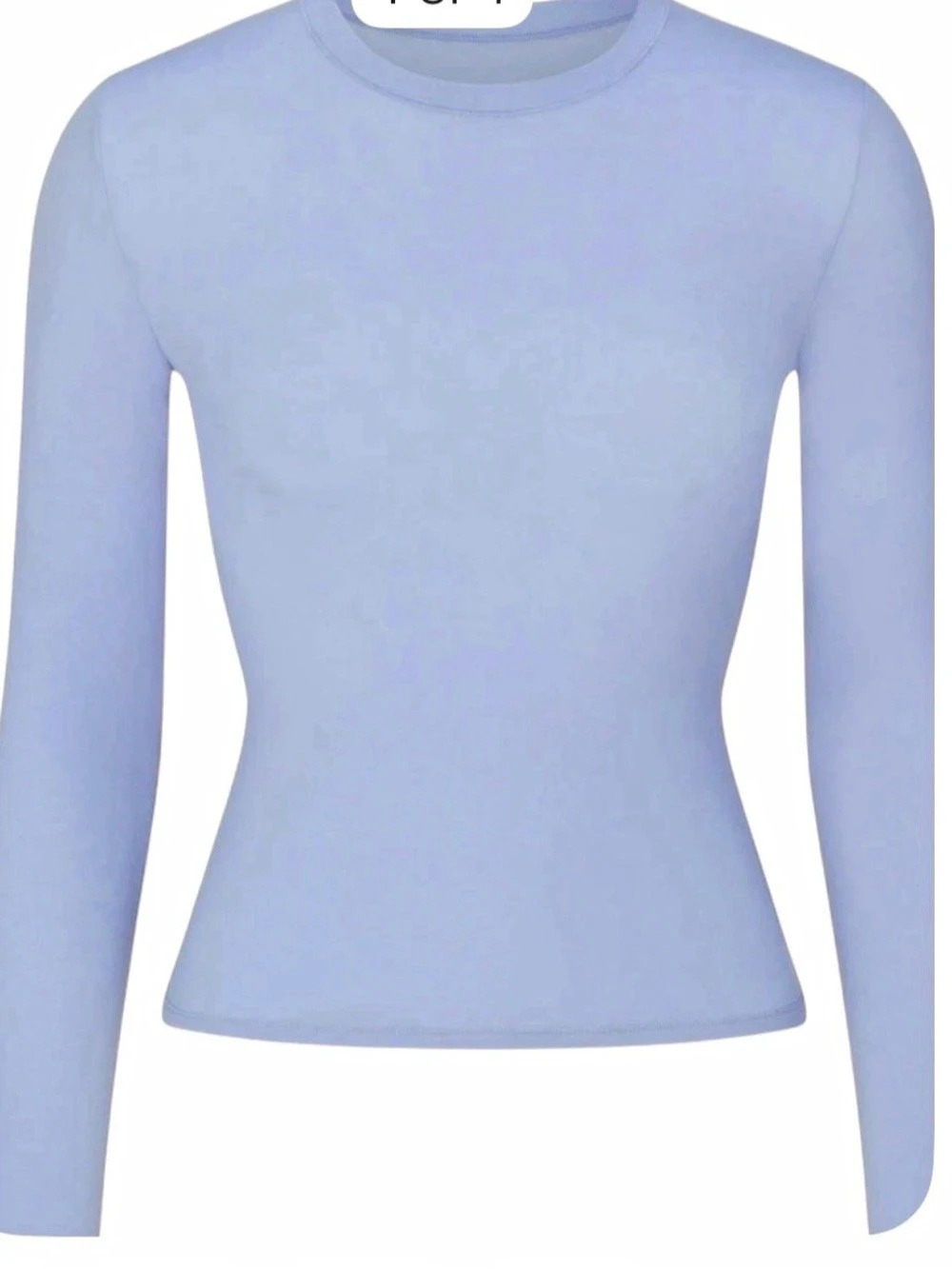 SKIMS Cotton Jersey Long Sleeve T-Shirt Blue Medium
